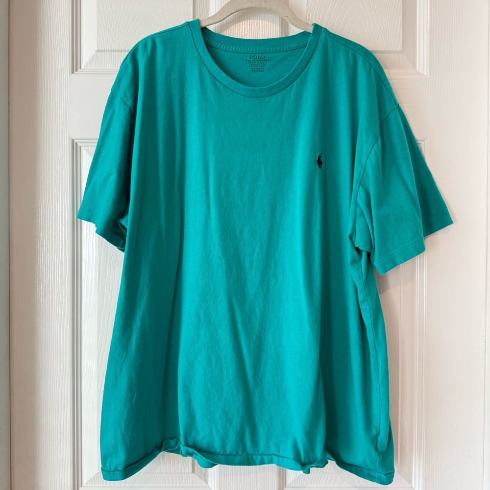 Polo by Ralph Lauren Men's Aqua Short Sleeve Tee